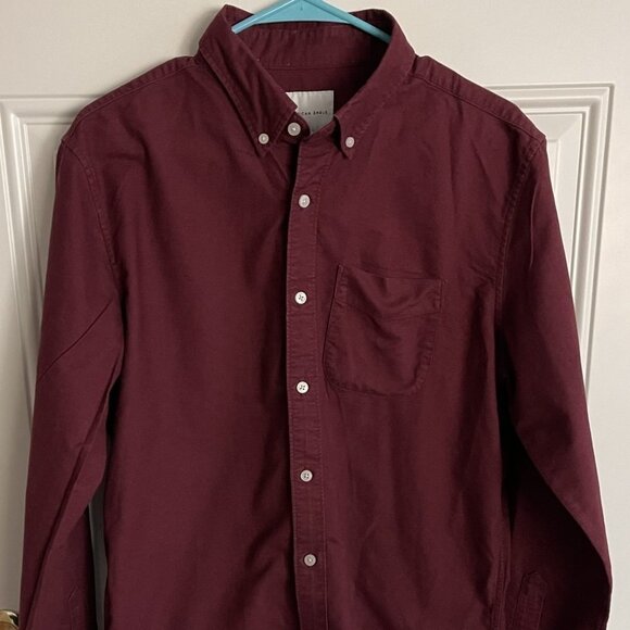 American Eagle Outfitters Other - AMERICAN Eagle Burgundy Button Down Shirt - Men's Medium Heavier Weight Fabric